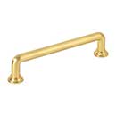 Jeffrey Alexander [387-128BG] Die Cast Zinc Cabinet Pull Handle - Davis Series - Oversized - Brushed Gold Finish - 128mm C/C - 5 13/16" L