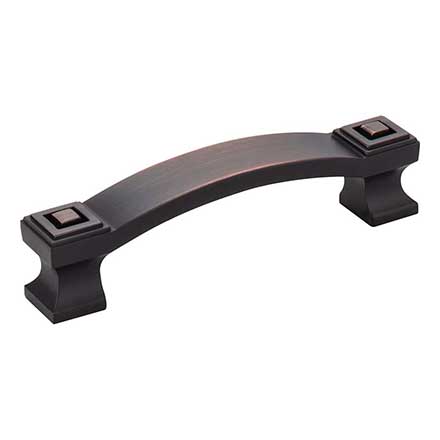 Jeffrey Alexander [585-96DBAC] Die Cast Zinc Cabinet Pull Handle - Delmar Series - Standard Size - Brushed Oil Rubbed Bronze Finish - 96mm C/C - 4 1/2&quot; L