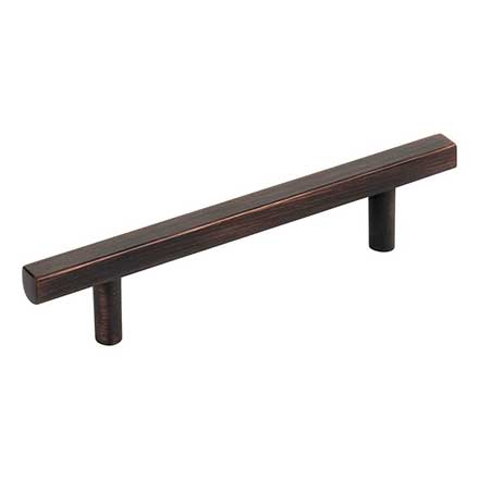 Jeffrey Alexander [845-96DBAC] Die Cast Zinc Cabinet Pull Handle - Standard Sized - Dominique Series - Brushed Oil Rubbed Bronze Finish - 96mm C/C - 5 3/4&quot; L