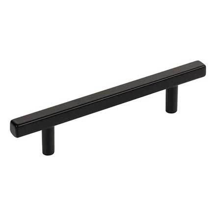 Jeffrey Alexander [845-96MB] Die Cast Zinc Cabinet Pull Handle - Standard Sized - Dominique Series - Matte Black Finish - 96mm C/C - 5 3/4" L