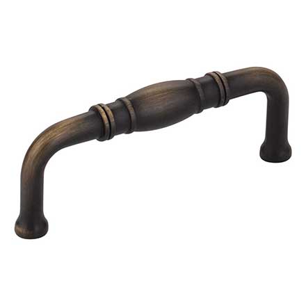Jeffrey Alexander [Z290-3-ABSB] Die Cast Zinc Cabinet Pull Handle - Durham Series - Standard Size - Antique Brushed Satin Brass Finish - 3" C/C - 3 3/8" L
