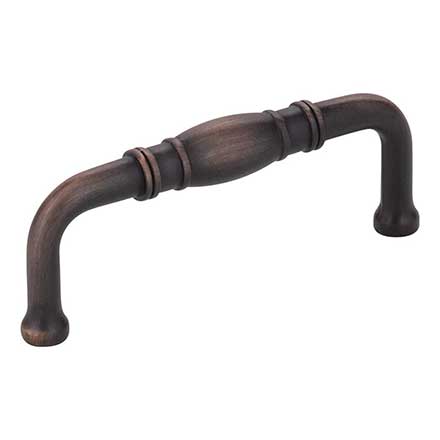 Jeffrey Alexander [Z290-3-DBAC] Die Cast Zinc Cabinet Pull Handle - Durham Series - Standard Size - Brushed Oil Rubbed Bronze Finish - 3&quot; C/C - 3 3/8&quot; L
