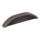 Jeffrey Alexander [484-396DBAC] Die Cast Zinc Cabinet Pull Handle - Standard Sized - Elara Series - Brushed Oil Rubbed Bronze Finish - 3&quot; &amp; 96mm C/C - 4 9/16&quot; L