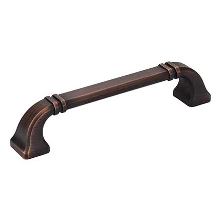 Jeffrey Alexander [165-128DBAC] Die Cast Zinc Cabinet Pull Handle - Oversized - Ella Series - Brushed Oil Rubbed Bronze Finish - 128mm C/C - 5 13/16&quot; L