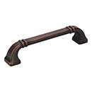 Jeffrey Alexander [165-128DBAC] Die Cast Zinc Cabinet Pull Handle - Oversized - Ella Series - Brushed Oil Rubbed Bronze Finish - 128mm C/C - 5 13/16" L