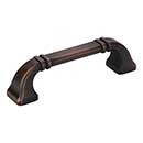 Jeffrey Alexander [165-96DBAC] Die Cast Zinc Cabinet Pull Handle - Standard Sized - Ella Series - Brushed Oil Rubbed Bronze Finish - 96mm C/C - 4 1/2" L