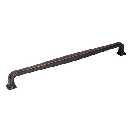 Jeffrey Alexander [782-305DBAC] Die Cast Zinc Cabinet Pull Handle - Oversized - Fontana Series - Brushed Oil Rubbed Bronze Finish - 305mm C/C - 12 3/4&quot; L
