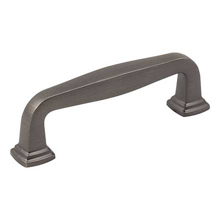 Jeffrey Alexander [782-96BNBDL] Die Cast Zinc Cabinet Pull Handle - Standard Sized - Fontana Series - Brushed Pewter Finish - 96mm C/C - 4 1/2&quot; L