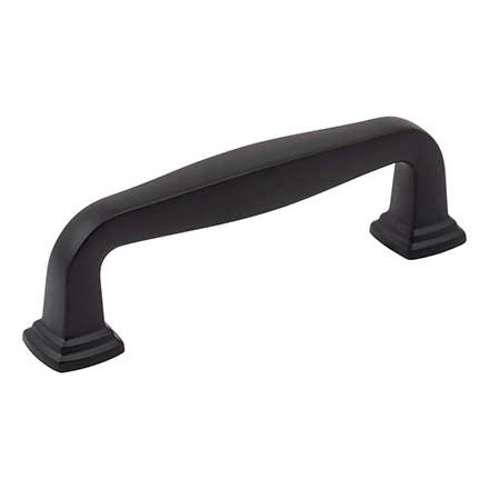 Jeffrey Alexander [782-96MB] Die Cast Zinc Cabinet Pull Handle - Standard Sized - Fontana Series - Matte Black Finish - 96mm C/C - 4 1/2&quot; L