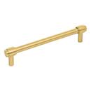 Jeffrey Alexander [885-160BG] Die Cast Zinc Cabinet Pull Handle - Oversized - Hayworth Series - Brushed Gold Finish - 160mm C/C - 7 1/4&quot; L