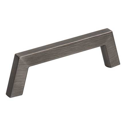 Jeffrey Alexander [566-96BNBDL] Die Cast Zinc Cabinet Pull Handle - Standard Sized - Ivan Series - Brushed Pewter Finish - 96mm C/C - 4 7/16&quot; L