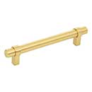 Jeffrey Alexander [5128BG] Plated Steel Cabinet Pull Handle - Key Grande Series - Oversized - Brushed Gold Finish - 128mm C/C - 6 5/8&quot; L