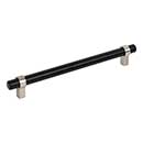 Jeffrey Alexander [5192MBSN] Plated Steel Cabinet Pull Handle - Key Grande Series - Oversized - Matte Black &amp; Satin Nickel Finish - 192mm C/C - 9 1/8&quot; L