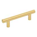 Jeffrey Alexander [146BG] Plated Steel Cabinet Bar Pull Handle - Key West Series - Standard Size - Brushed Gold Finish - 96mm C/C - 146mm L