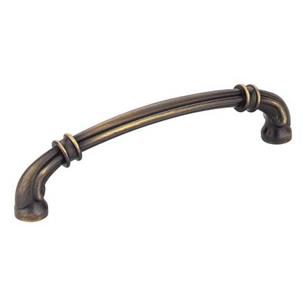 Jeffrey Alexander [317-128ABSB] Die Cast Zinc Cabinet Pull Handle - Lafayette Series - Oversized - Antique Brushed Satin Brass Finish - 128mm C/C - 5 5/8" L