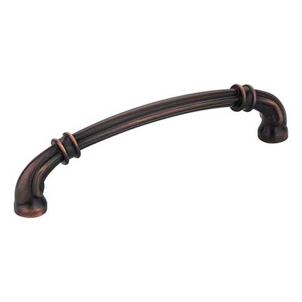 Jeffrey Alexander [317-128DBAC] Die Cast Zinc Cabinet Pull Handle - Lafayette Series - Oversized - Brushed Oil Rubbed Bronze Finish - 128mm C/C - 5 5/8&quot; L