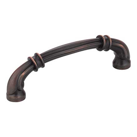 Jeffrey Alexander [317-96DBAC] Die Cast Zinc Cabinet Pull Handle - Lafayette Series - Standard Size - Brushed Oil Rubbed Bronze Finish - 96mm C/C - 4 3/8&quot; L