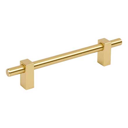 Jeffrey Alexander [478-128BG] Die Cast Zinc Cabinet Pull Handle - Oversized - Larkin 1 Series - Brushed Gold Finish - 128mm C/C - 7 3/8&quot; L