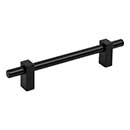 Jeffrey Alexander [478-128MB] Die Cast Zinc Cabinet Pull Handle - Oversized - Larkin 1 Series - Matte Black Finish - 128mm C/C - 7 3/8" L