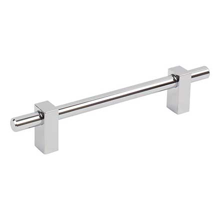 Jeffrey Alexander [478-128PC] Die Cast Zinc Cabinet Pull Handle - Oversized - Larkin 1 Series - Polished Chrome Finish - 128mm C/C - 7 3/8" L