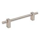 Jeffrey Alexander [478-128SN] Die Cast Zinc Cabinet Pull Handle - Oversized - Larkin 1 Series - Satin Nickel Finish - 128mm C/C - 7 3/8" L