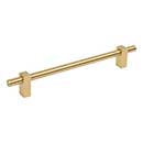 Jeffrey Alexander [478-192BG] Die Cast Zinc Cabinet Pull Handle - Oversized - Larkin 1 Series - Brushed Gold Finish - 192mm C/C - 9 15/16&quot; L