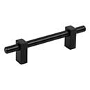 Jeffrey Alexander [478-96MB] Die Cast Zinc Cabinet Pull Handle - Standard Sized - Larkin 1 Series - Matte Black Finish - 96mm C/C - 6 1/8&quot; L