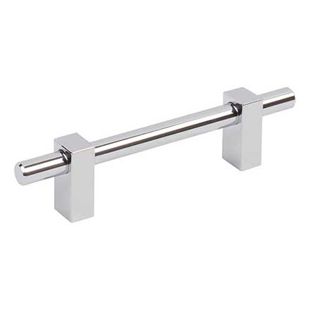 Jeffrey Alexander [478-96PC] Die Cast Zinc Cabinet Pull Handle - Standard Sized - Larkin 1 Series - Polished Chrome Finish - 96mm C/C - 6 1/8" L