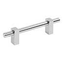 Jeffrey Alexander [478-96PC] Die Cast Zinc Cabinet Pull Handle - Standard Sized - Larkin 1 Series - Polished Chrome Finish - 96mm C/C - 6 1/8" L