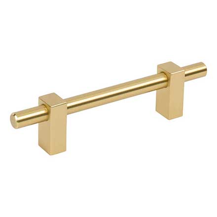 Jeffrey Alexander [478-96BG] Die Cast Zinc Cabinet Pull Handle - Standard Sized - Larkin 1 Series - Brushed Gold Finish - 96mm C/C - 6 1/8" L