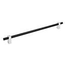 Jeffrey Alexander [478-305MBPC] Die Cast Zinc Cabinet Pull Handle - Oversized - Larkin 2 Series - Matte Black & Polished Chrome Finish - 305mm C/C - 14 3/8" L