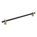 Jeffrey Alexander [478-305MBSBZ] Die Cast Zinc Cabinet Pull Handle - Oversized - Larkin 2 Series - Matte Black & Satin Bronze Finish - 305mm C/C - 14 3/8" L