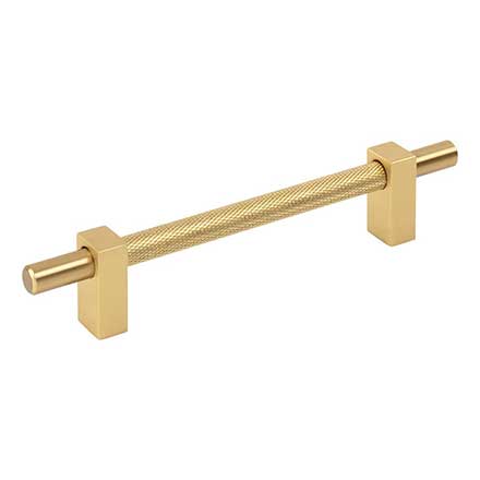 Jeffrey Alexander [598-128BG] Steel Cabinet Pull Handle - Oversized - Larkin 3 Series - Brushed Gold Finish - 128mm C/C - 7 3/8&quot; L