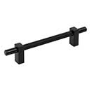 Jeffrey Alexander [598-128MB] Steel Cabinet Pull Handle - Oversized - Larkin 3 Series - Matte Black Finish - 128mm C/C - 7 3/8" L