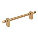 Jeffrey Alexander [598-128SBZ] Steel Cabinet Pull Handle - Oversized - Larkin 3 Series - Satin Bronze Finish - 128mm C/C - 7 3/8" L