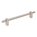 Jeffrey Alexander [598-160SN] Steel Cabinet Pull Handle - Oversized - Larkin 3 Series - Satin Nickel Finish - 160mm C/C - 8 11/16" L