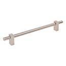 Jeffrey Alexander [598-192SN] Steel Cabinet Pull Handle - Oversized - Larkin 3 Series - Satin Nickel Finish - 192mm C/C - 9 15/16" L