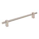 Jeffrey Alexander [598-192SN] Steel Cabinet Pull Handle - Oversized - Larkin 3 Series - Satin Nickel Finish - 192mm C/C - 9 15/16" L