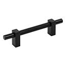 Jeffrey Alexander [598-96MB] Steel Cabinet Pull Handle - Standard Sized - Larkin 3 Series - Matte Black Finish - 96mm C/C - 6 1/8" L