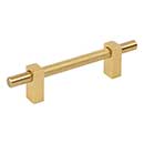 Jeffrey Alexander [598-96BG] Steel Cabinet Pull Handle - Standard Sized - Larkin 3 Series - Brushed Gold Finish - 96mm C/C - 6 1/8&quot; L