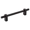 Jeffrey Alexander [698-128MB] Steel Cabinet Pull Handle - Oversized - Larkin 4 Series - Matte Black Finish - 128mm C/C - 7 3/8" L