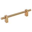 Jeffrey Alexander [698-128SBZ] Steel Cabinet Pull Handle - Oversized - Larkin 4 Series - Satin Bronze Finish - 128mm C/C - 7 3/8&quot; L