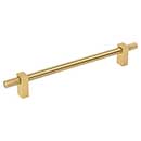 Jeffrey Alexander [698-192BG] Steel Cabinet Pull Handle - Oversized - Larkin 4 Series - Brushed Gold Finish - 192mm C/C - 9 15/16" L