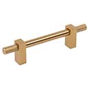 Jeffrey Alexander [698-96SBZ] Steel Cabinet Pull Handle - Standard Sized - Larkin 4 Series - Satin Bronze Finish - 96mm C/C - 6 1/8" L