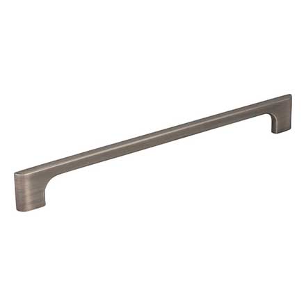 Jeffrey Alexander [286-224BNBDL] Die Cast Zinc Cabinet Pull Handle - Oversized - Leyton Series - Brushed Pewter Finish - 224mm C/C - 10 3/16&quot; L
