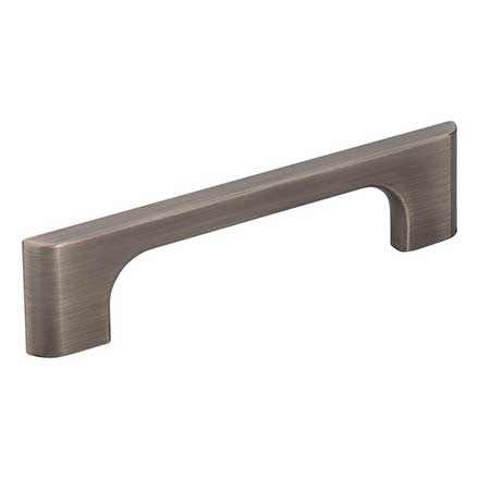 Jeffrey Alexander [286-96BNBDL] Die Cast Zinc Cabinet Pull Handle - Standard Sized - Leyton Series - Brushed Pewter Finish - 96mm C/C - 5 1/8" L