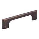 Jeffrey Alexander [286-96DBAC] Die Cast Zinc Cabinet Pull Handle - Standard Sized - Leyton Series - Brushed Oil Rubbed Bronze Finish - 96mm C/C - 5 1/8&quot; L