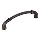 Jeffrey Alexander [445-128DBAC] Die Cast Zinc Cabinet Pull Handle - Oversized - Marie Series - Brushed Oil Rubbed Bronze Finish - 128mm C/C - 5 5/8&quot; L