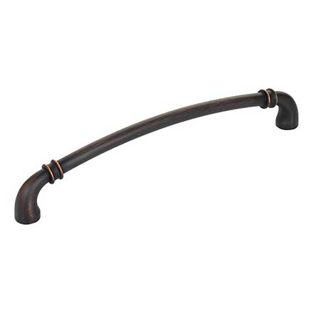 Jeffrey Alexander [445-192DBAC] Die Cast Zinc Cabinet Pull Handle - Oversized - Marie Series - Brushed Oil Rubbed Bronze Finish - 192mm C/C - 8 13/16&quot; L