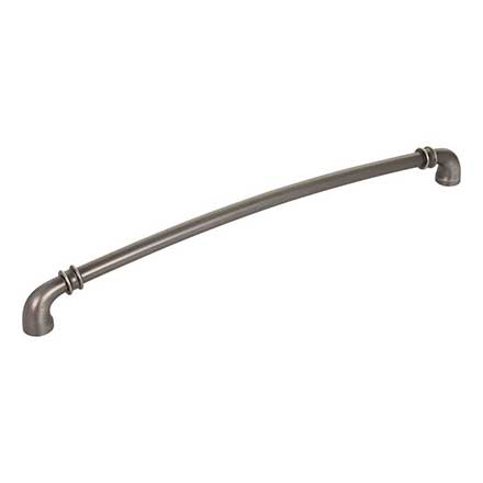 Jeffrey Alexander [445-305BNBDL] Die Cast Zinc Cabinet Pull Handle - Oversized - Marie Series - Brushed Pewter Finish - 305mm C/C - 12 11/16" L